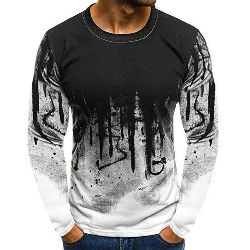 เสื้อยืดลายพรางสำหรับผู้ชาย คอ - 3D Printing Custom บทวิจารณ์และราคา